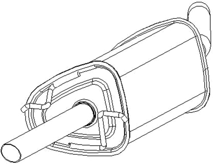 Глушник Bosal задній у зборі Lanos седан (BO0003) (279-661) - зображення 1