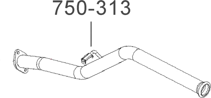 Труба Bosal випускна у зборі (BO0022) (750-313) - зображення 1