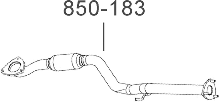 Труба Bosal, що приймає довга в зборі Lanos 1.5 Е-2 (BO0018) (850-183) - зображення 1