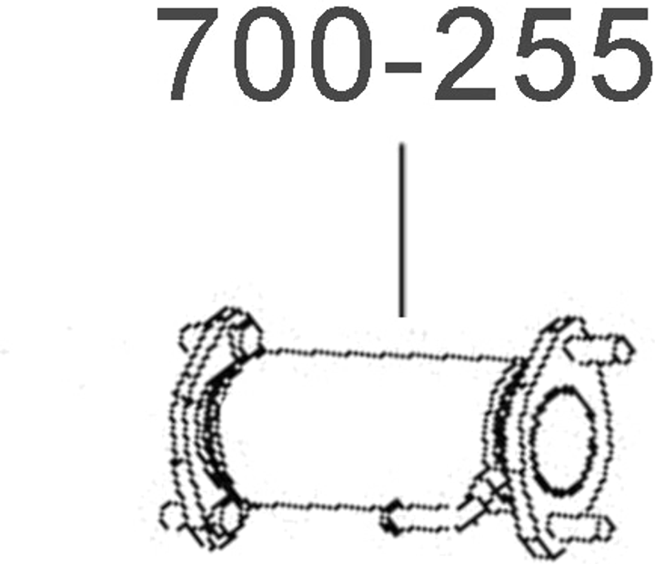 Сильфон Bosal Lanos 1.4 в сборе (BO0034) (700-255) - изображение 1