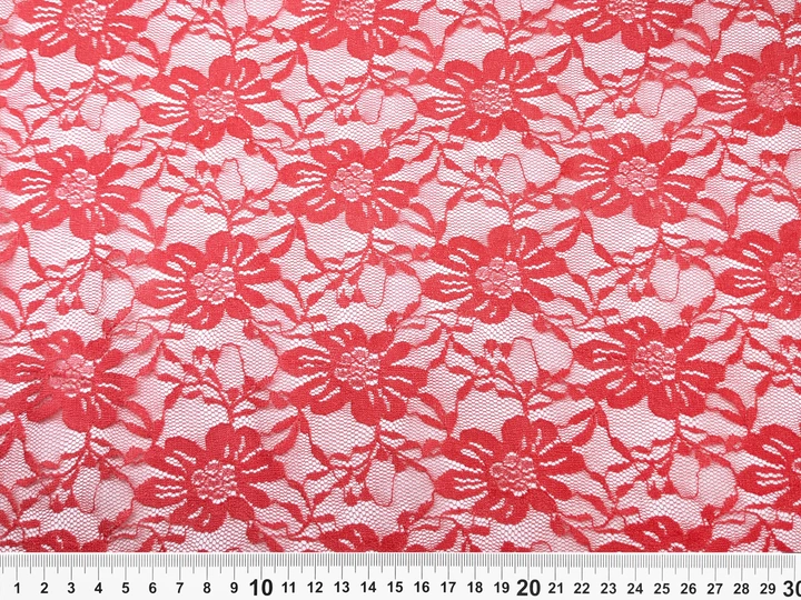 Ткань Гипюр цветочный цветочная сказка, коралл, пог. м. (г1/2, 10773, д1 цв3) - Фото 4 Ткань Гипюр цветочный цветочная сказка, коралл, пог. м. (г1/2, 10773, д1 цв3) - изображение 4