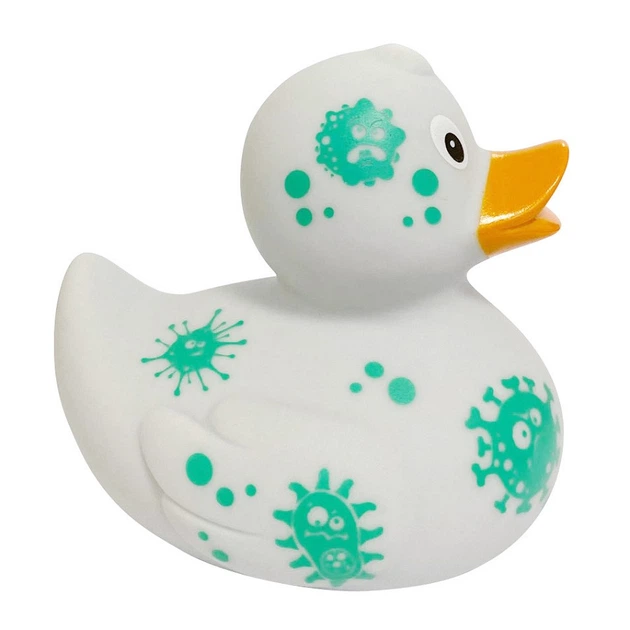 Качка Вірус FunnyDucks гумова L1308 - Фото 4 Качка Вірус FunnyDucks гумова L1308 - зображення 4