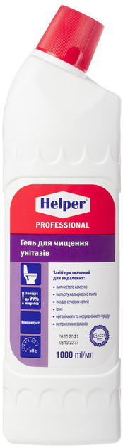 Гель для чистки унитазов Helper Professional 1 л (4823019010046 ...