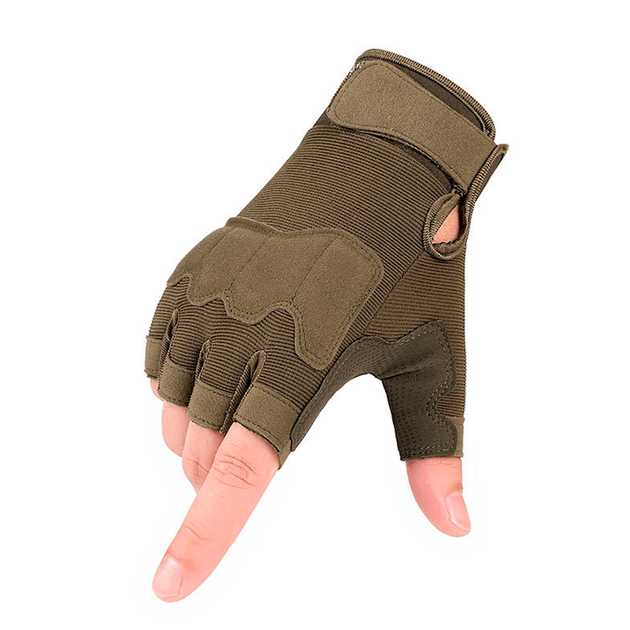 Тактичні рукавички безпалі Gloves олива розмір L (11687) - зображення 1