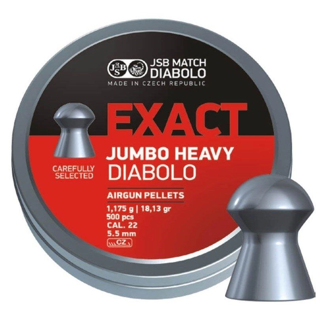Кулі пневматичні JSB Diabolo Exact Jumbo Heavy 5,52 мм (250 шт) (546287-250) - зображення 1