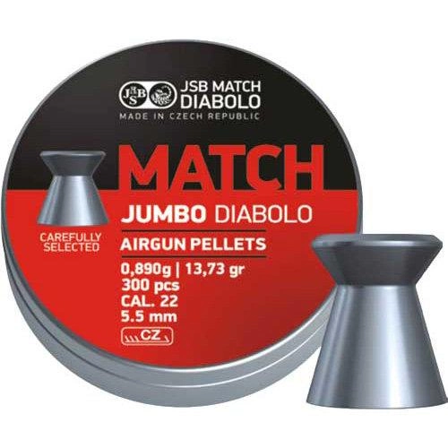 Пули пневматические JSB Diablo Jumbo Match 5,5 мм 0,890 г 300 шт/уп (546250-300) - изображение 1
