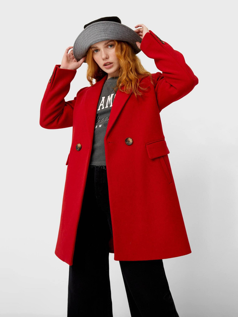 Пальто осеннее женское Stradivarius XAZ336626LGYU S Красное ...