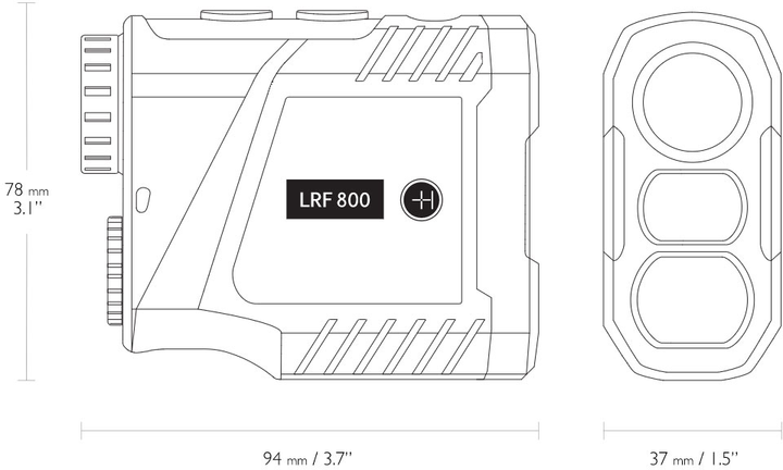 Дальномер лазерный тактический Hawke LRF 800 LCD 6x25 мм (39860278) - изображение 3