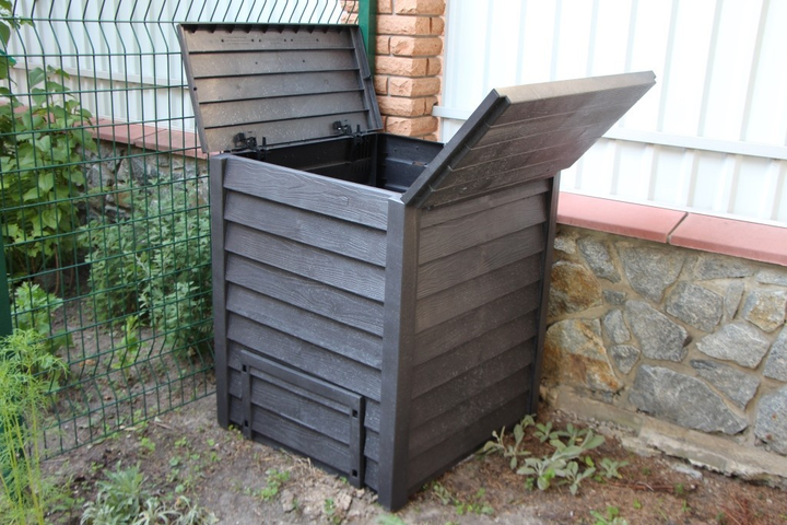 Компостер садовый Graf Thermo-Wood 600 л, под дерево с годичным запасом ферментов и решеткой от грызунов - изображение 4
