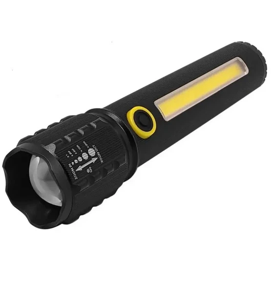 Ліхтарик ударостійкий ручний акумуляторний з Zoom 3 режиму Bailong BL C72/8133/P50 COB + USB Зарядка - зображення 2