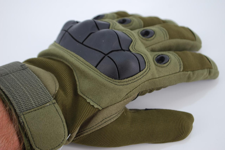 Тактичні рукавички з пальцями 9070_XL_Olive_Sensor - зображення 1