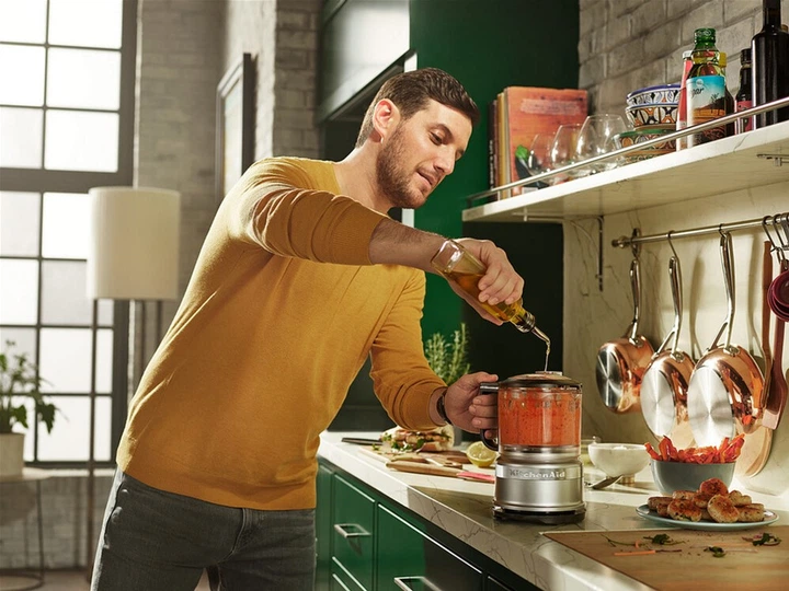 Кухонний міні-міникомбайн KitchenAid CLASSIK 5KFC3516ECU сріблястий - зображення 8