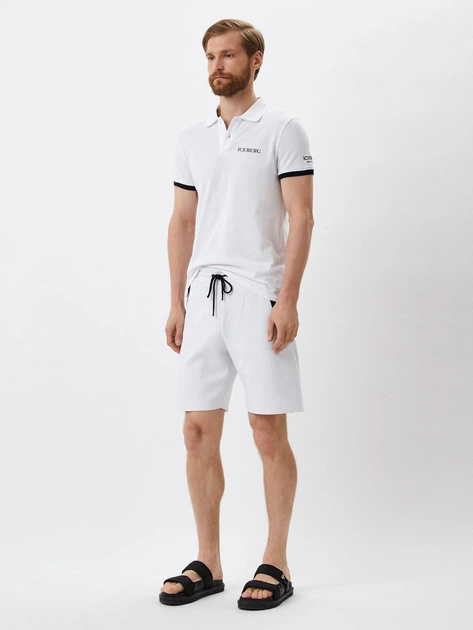 Koszulka polo męska Iceberg ICE1MPL01 XXL Biała (8051884147499) - obraz 3