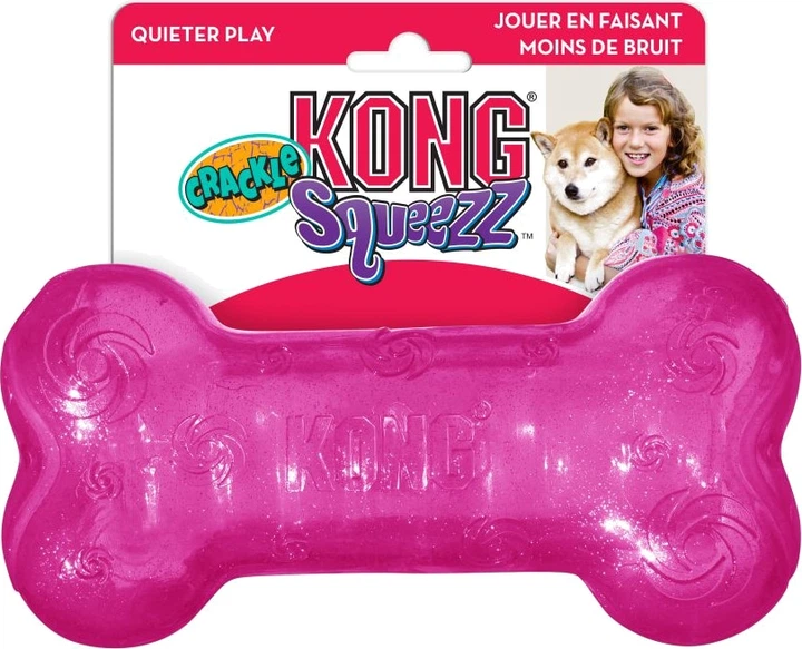 Іграшка Kong Squeezz Crackle Bone хрустка кістка для собак середніх порід М (35585323084) - зображення 2