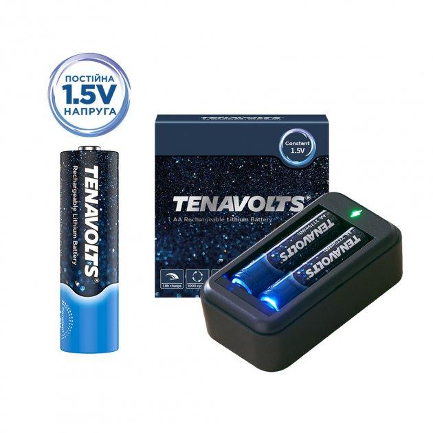 Аккумулятор Tenavolts Lithium AA 1.5В 1850 мА·ч 2 шт. с зарядным ...