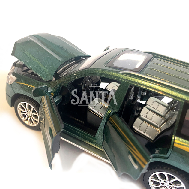 Машинка металева Toyota Land Cruiser «AutoExpert» Toyota джип зелений, звук, світло, інерц., відкр. двері, багаж, капот, 15*6*6 см (11701W) - зображення 8