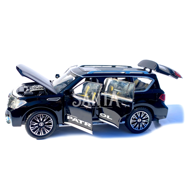 Іграшкова машинка металева Nissan Patrol (Нісан) «Автопром», чорна, батар., світло, звук, відкр.двері, від 3 років, 22*9*8, (7573) - зображення 6