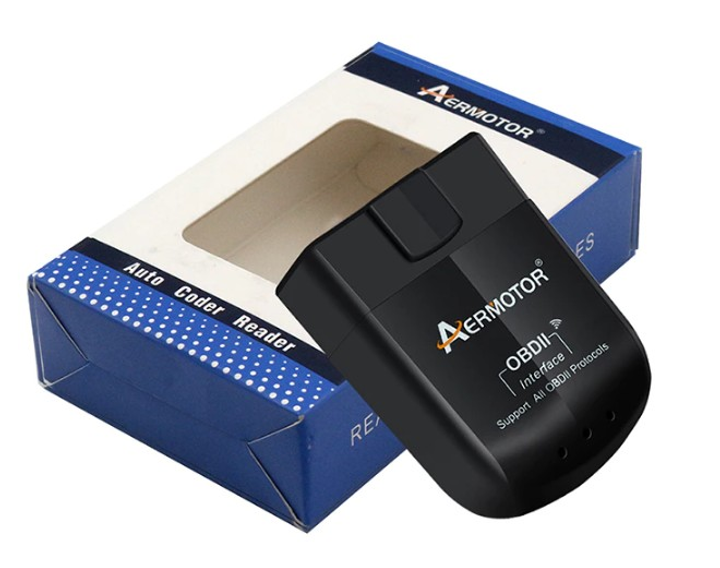 Диагностический сканер AERMOTOR ELM327 Блютуз/Bluetooth 4 для Android и Айфона (Iphone) OBD2 (760311820) Черный - изображение 2