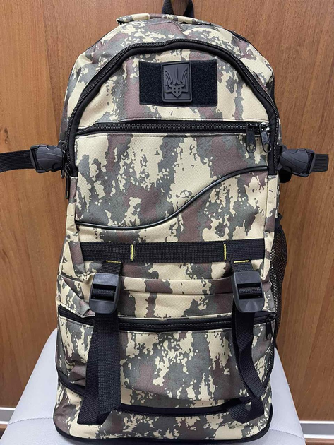 Тактичний рюкзак з розширювачем 50-70 літрів Піксель пісочного кольору - зображення 2