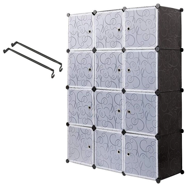 Пластиковый складной шкаф Storage Cube Cabinet «МР 312-62» Черный - изображение 8