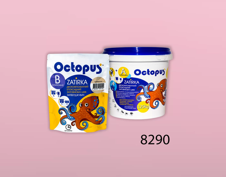 Затирка для плитки Octopus Zatirka 8290 епоксидна 1,25 кг - зображення 2