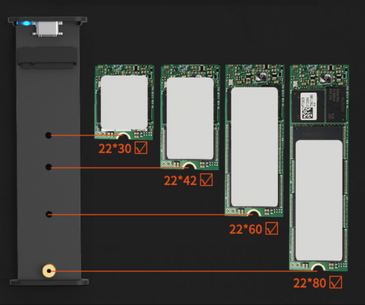 Зовнішня кишеня Blueendless 2802S для NGFF (Sata) M2 SSD USB 3.1 - Фото 10 Зовнішня кишеня Blueendless 2802S для NGFF (Sata) M2 SSD USB 3.1 - зображення 10
