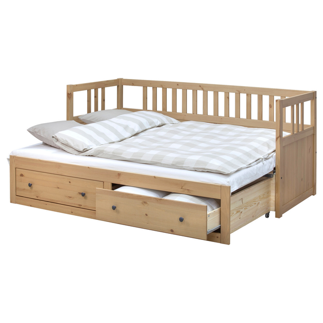 Кушетка с 2 ящиками IKEA HEMNES 160x200 см светло-коричневый (103.326. ...