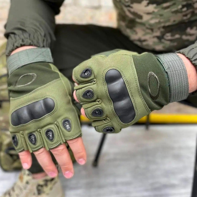 Тактические перчатки беспалые Schwarz&Mayer перчатки тактические беспалые зеленые XL размер - изображение 1
