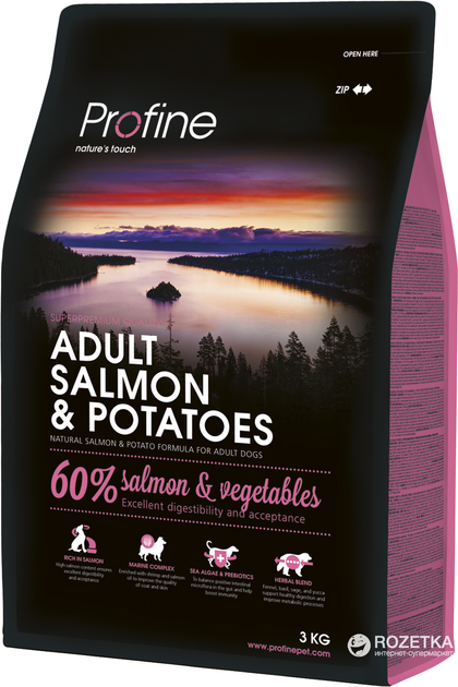Сухой корм для взрослых собак Profine Adult Salmon с лососем и ...