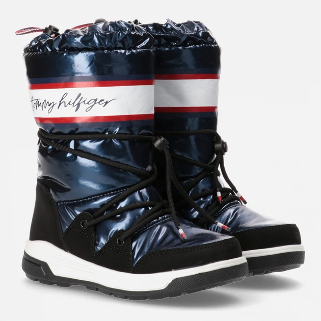 Дитячі чоботи-дутики для дівчинки Tommy Hilfiger T3A6-32436-1485800- 28 Сині (8052578027585) - зображення 2