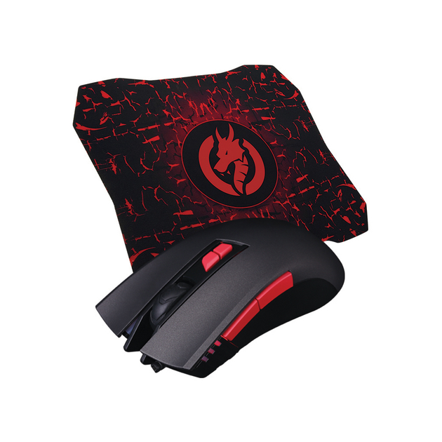 Мышка Piko FX72 USB Black+ килимок для мишки (1283126489495) - изображение 1
