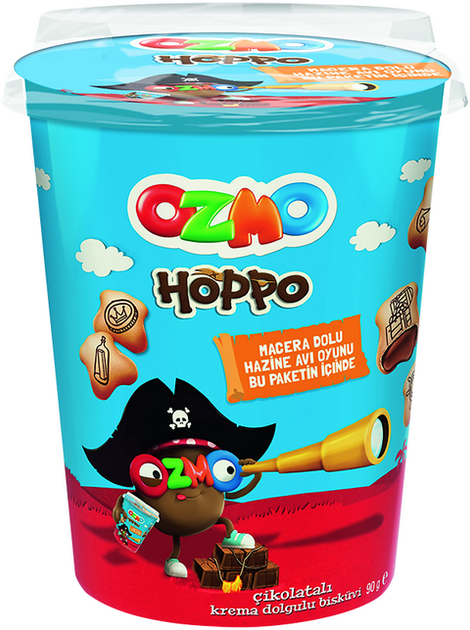 Печенье Ozmo Hoppo Cikolatali с шоколадным кремом 90 г (8699141057138 ...