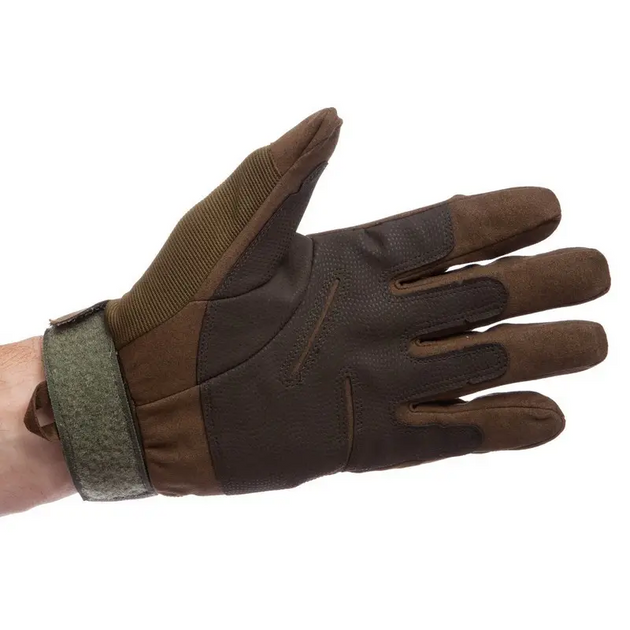 Военные перчатки тактические спорт охота с закрытыми пальцами (473156-Prob) L Оливковые - изображение 2