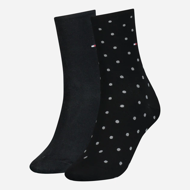 Набор женских носков высоких хлопковых Tommy Hilfiger SoDot 100001493-001 35-38 2 пары Black (8718824978468) - Фото 1 Набор женских носков высоких хлопковых Tommy Hilfiger SoDot 100001493-001 35-38 2 пары Black (8718824978468) - изображение 1