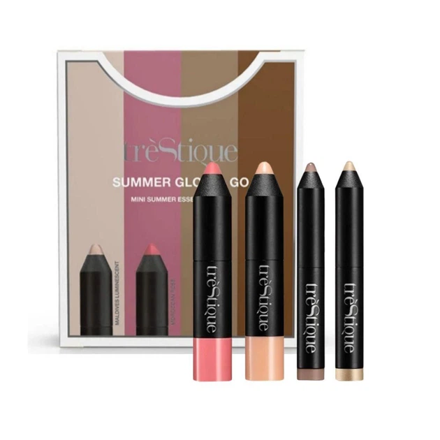 Набір для сяйва шкіри Trestique Summer Glow + Go Mini Summer Essentials Set 0.8 г + 0.13 г + 1.1 г х 2 - Фото 1 Набір для сяйва шкіри Trestique Summer Glow + Go Mini Summer Essentials Set 0.8 г + 0.13 г + 1.1 г х 2 - зображення 1