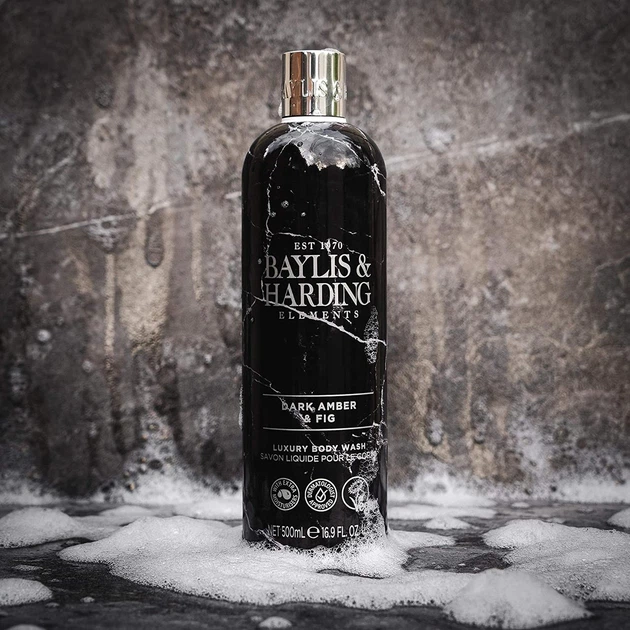 Парфюмированный гель для душа Baylis & Harding Elements Dark Amber & Fig Luxury Body Wash 500 мл - изображение 2