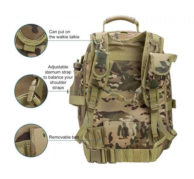 Тактический рюкзак WolfWarriorX 39-60 л США Камуфляж - изображение 2