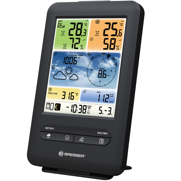 Метеостанція Bresser Weather Center 5-in-1 V WIFI Professional colour (7002585) - изображение 5