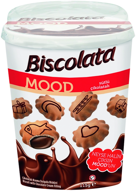 Печенье Biscolata Mood с шоколадно-кремовой начинкой 115 г ...