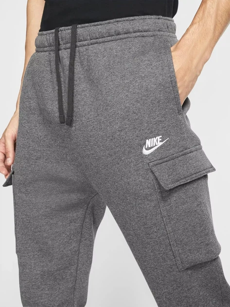 Спортивные штаны утепленные мужские Nike M Nsw Club Pant Cargo Bb CD3129-071 S Серые (193147747485) - изображение 3