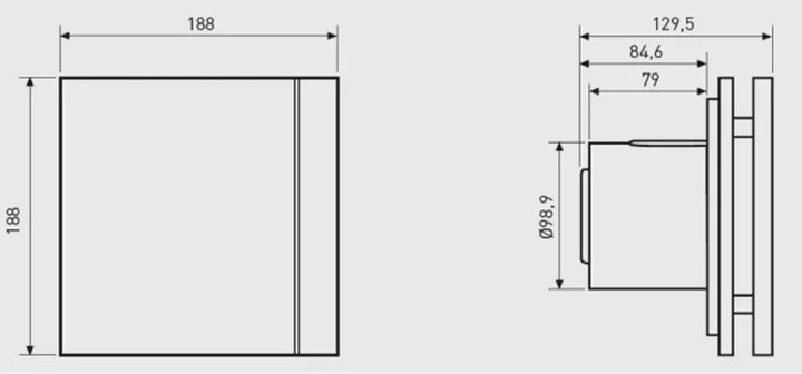 Вытяжной вентилятор Soler&Palau SILENT-100 CHZ GREY DESIGN-4C с датчиком влажности - изображение 9