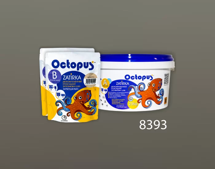Затирка для плитки и мозаики Octopus Zatirka цвет 8393 эпоксидная 2,5 кг - Фото 2 Затирка для плитки и мозаики Octopus Zatirka цвет 8393 эпоксидная 2,5 кг - изображение 2
