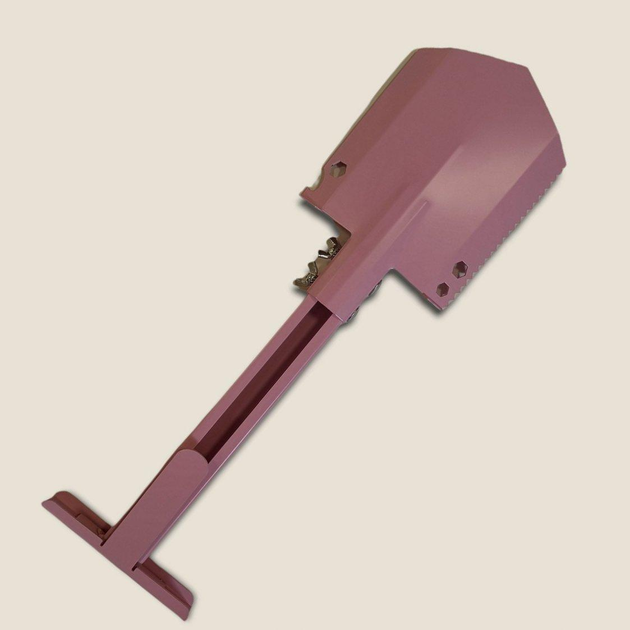 Саперна лопатка, складна сталева колір рожевий - зображення 1