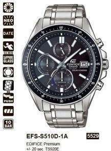 Часы наручные мужские стальные кварцевые Casio Edifice EFS-S510D-1AVUEF - изображение 2