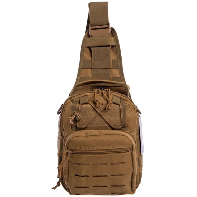 Рюкзак тактический патрульный однолямочный SILVER KNIGHT YQS-099 10 л хаки - изображение 2