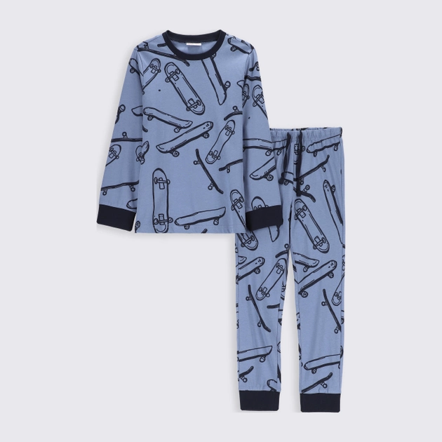 Акція на Піжама (футболка з довгими рукавами + штани) для хлопчика Coccodrillo Pyjamas ZC2448132PJS-014 116 см Блакитна від Rozetka