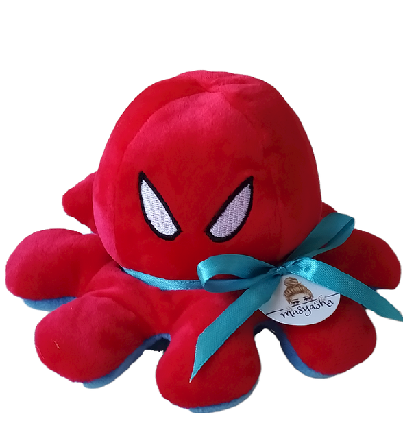 Мягкая игрушка милый плюшевый Осьминог-перевертыш Masyasha Spider-Man ...