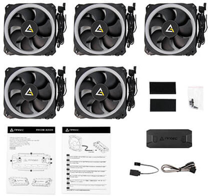 Набор вентиляторов Antec Prizm 120 ARGB 5-Pack (0-761345-77512-0) - изображение 9