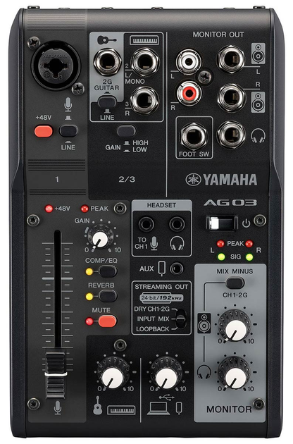Аудиоинтерфейс YAMAHA AG03MK2 (Black) – фото, отзывы