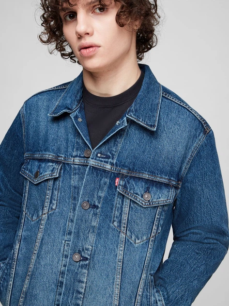 Куртка джинсова чоловіча Levi's The Trucker Jacket Broadway Terrace Tru 72334-0573 L Синя (5400970991011) - зображення 5